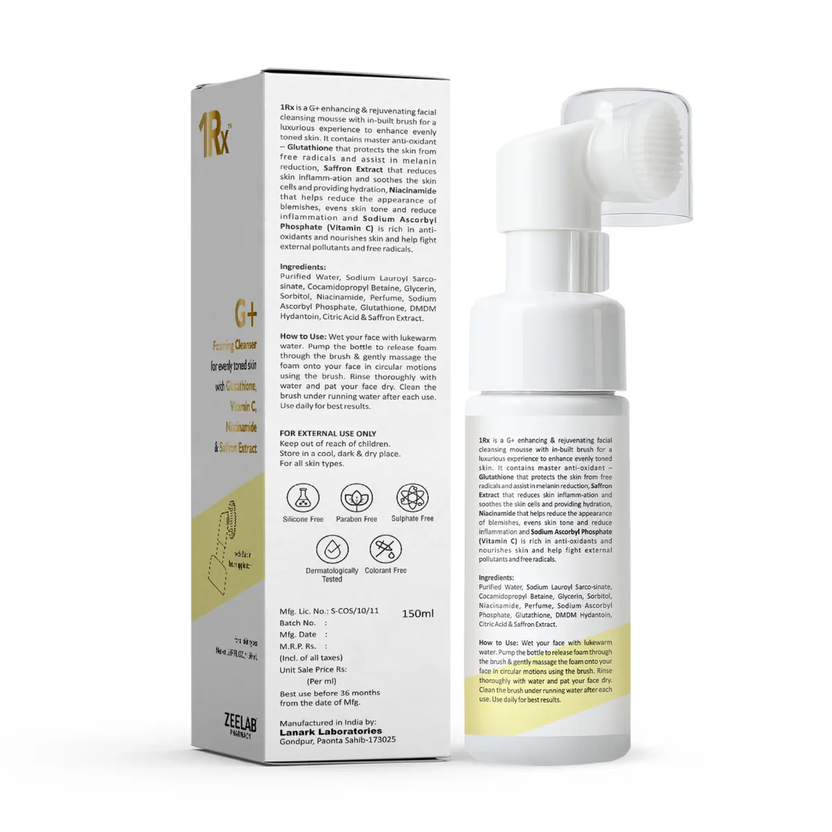 G+ Foaming Cleanser with Glutathione + Vitamin C + Niacinamide 